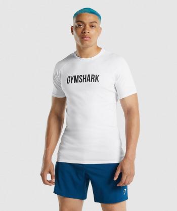 Gymshark Apollo Muške T Shirts Bijele | HR 2369KOR